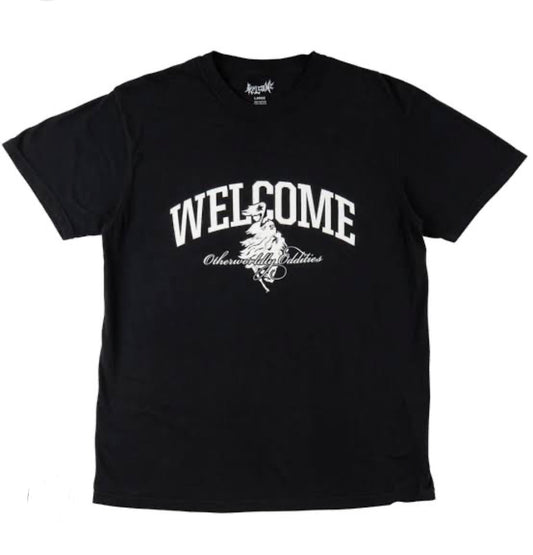 Welcome Skateboards | Collegiate Black T-Shirt