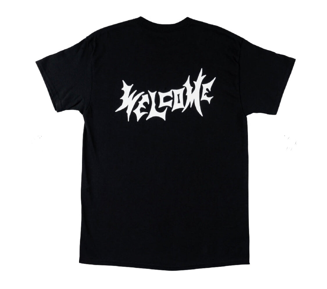 Welcome Skateboards | Twin Vamp Black T-Shirt