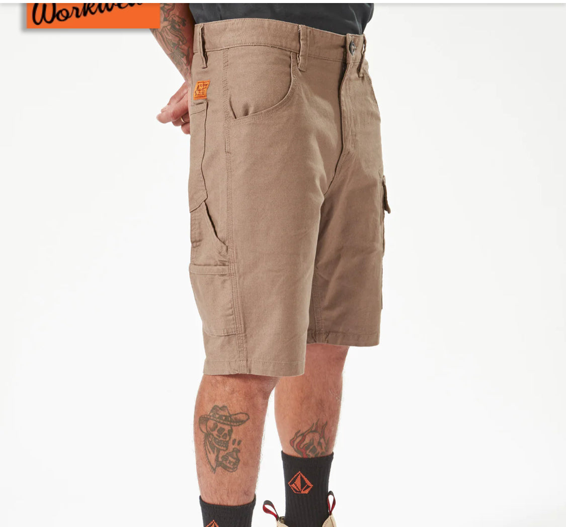 VOLCOM Workwear Caliper Work Short - Brindle