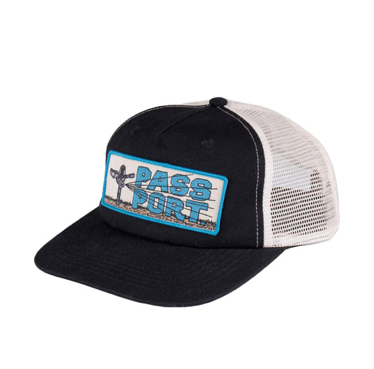 Pass~Port Water Restrictions Workers Trucker Cap - Black