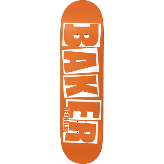 BAKER | Reynolds Brand Name Orange 8.38" Skateboard Deck