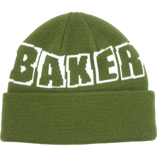 BAKER -  Brand Logo Dark Green Beanie