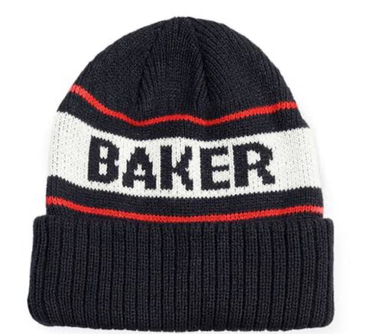 BAKER - Stripe Navy Beanie