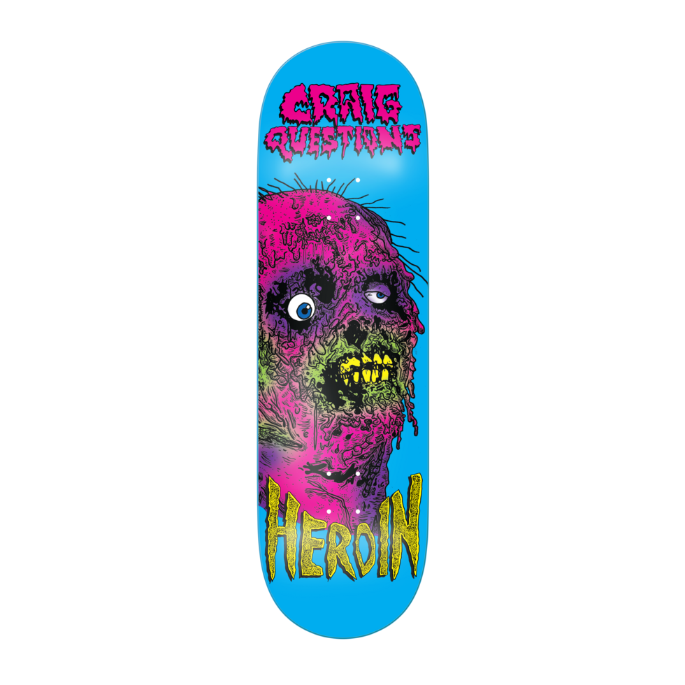 HEROIN | Craig Questions Face Melter Deck 9.25" Skateboard Deck