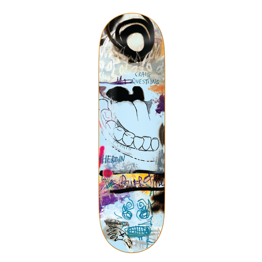 HEROIN  Craig Questions Painted Deck 9.0" Skateboard Deck